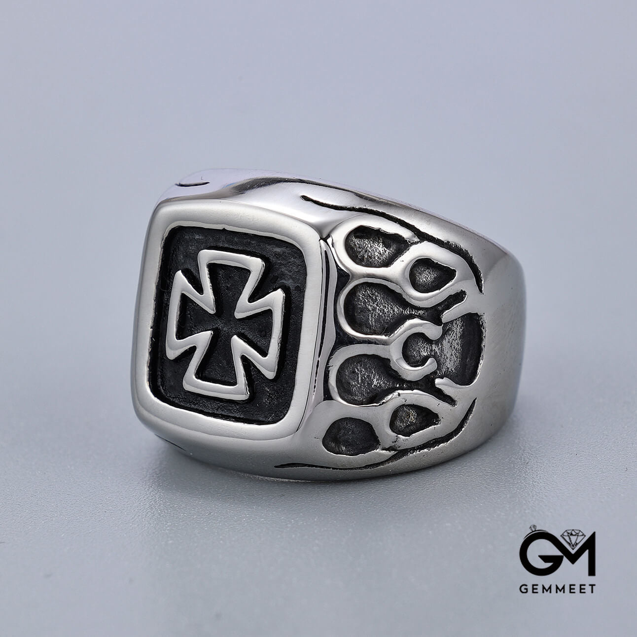 Titanium Steel Niche Premium Cross Ring