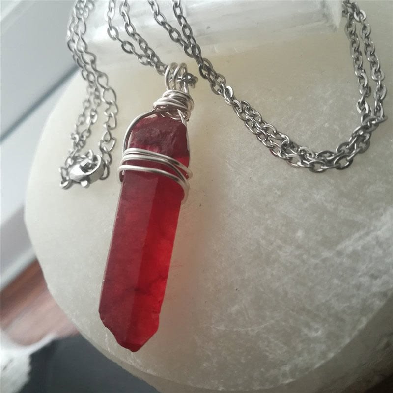 Healing Red Crystal Necklace