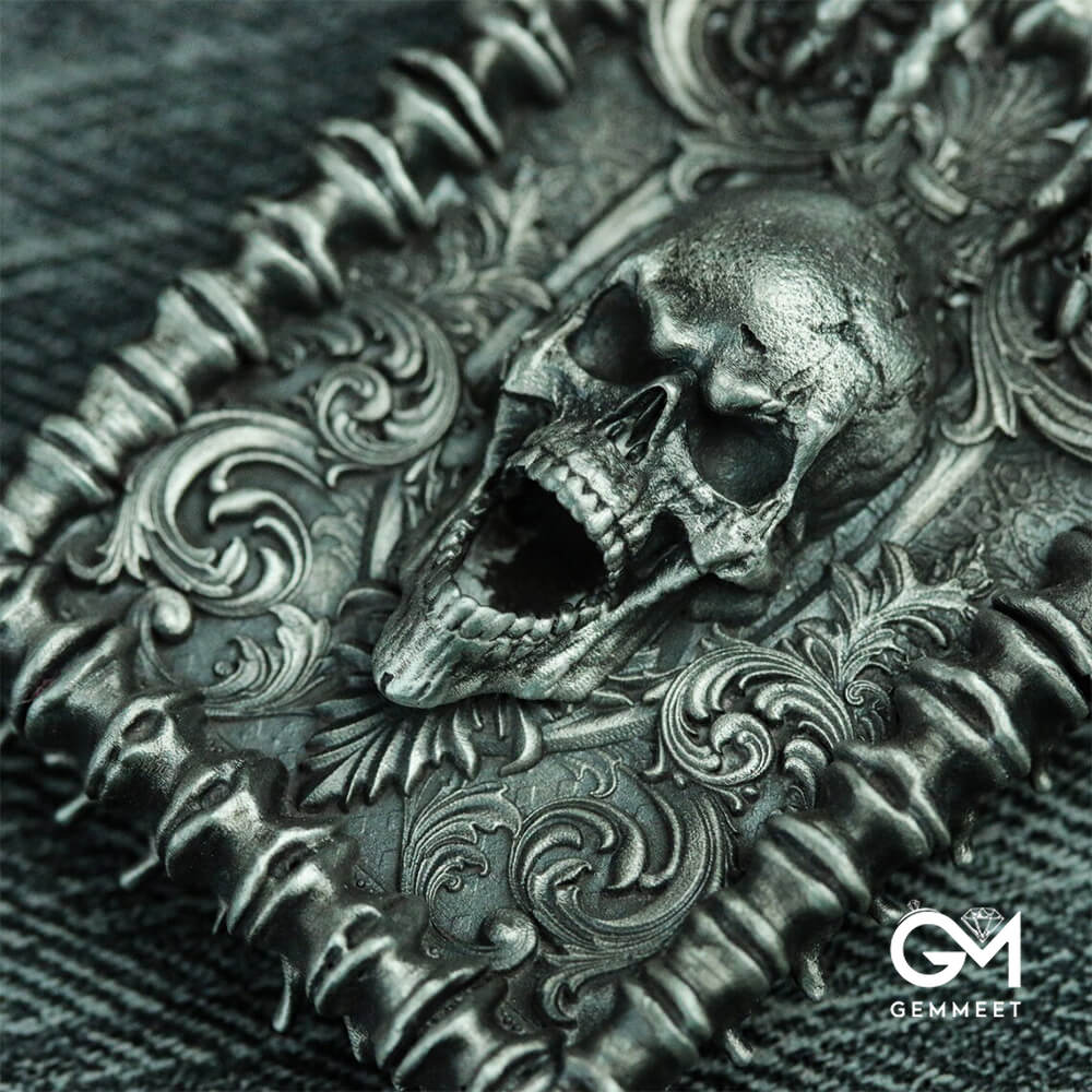 Dark Punk Skull Demon Hellgate Necklace