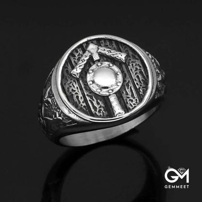 Stainless Steel Hip Hop Wind Shield Symbol Ring