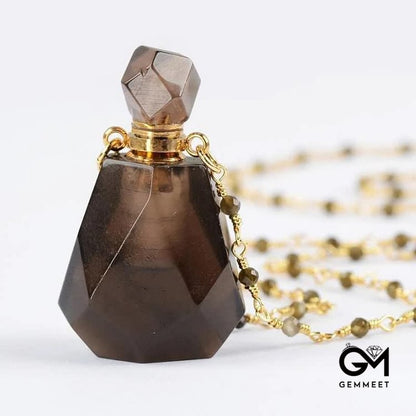 Crystal Perfume Bottle Necklace