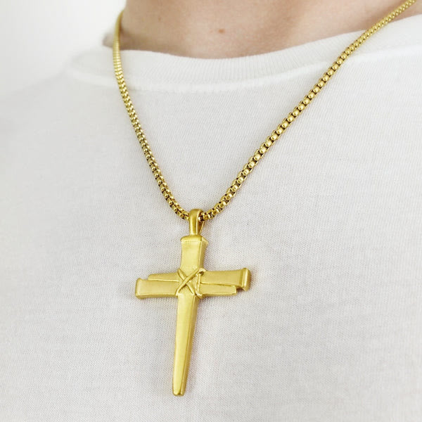 Stainless Nail Cross Necklace