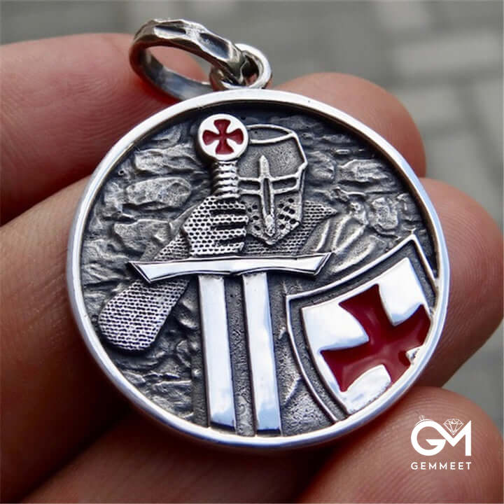 Stainless Steel Templar Cross Religion Necklace