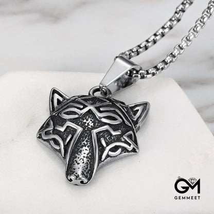 Personality Black Wolf Head Pendant for Men