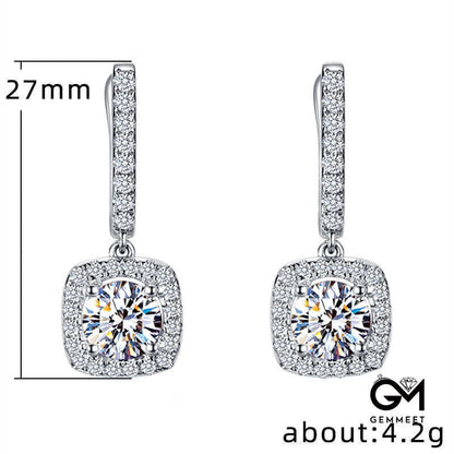 Stylish Iridescent Dangle Zircon Earrings