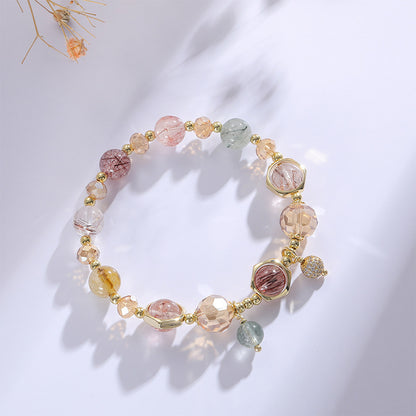 Color Hair Crystal White Crystal Lucky Bracelet