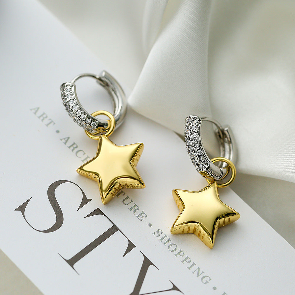 Cute Star & Heart Dangle Earrings