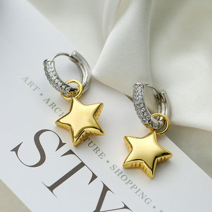 Cute Star & Heart Dangle Earrings