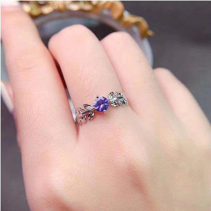 Beautiful Simple Feather Zircon Open Ring