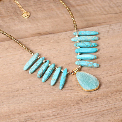 Bohemian Style Turquoise Necklace