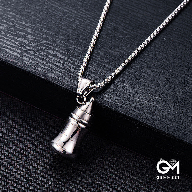 Titanium Steel Perfume Bottle Necklace