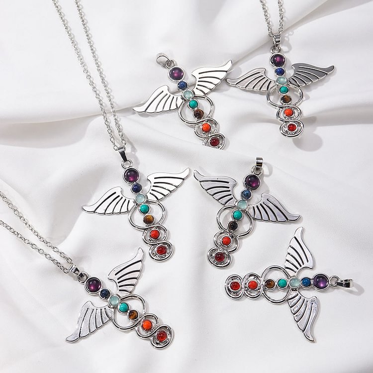 Wing 7 Chakra Healing Necklace