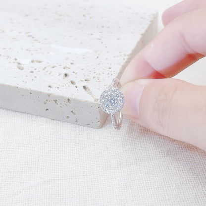 Round Snowflake Zircon Ring