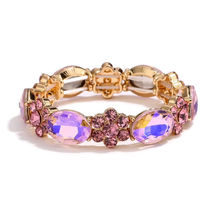 Women's Oval Rhinestone Stretchy Bracelet