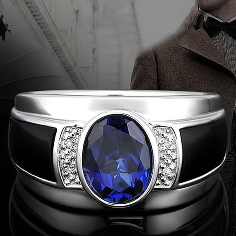 Men's Sapphire Stylish Minimalist Ring