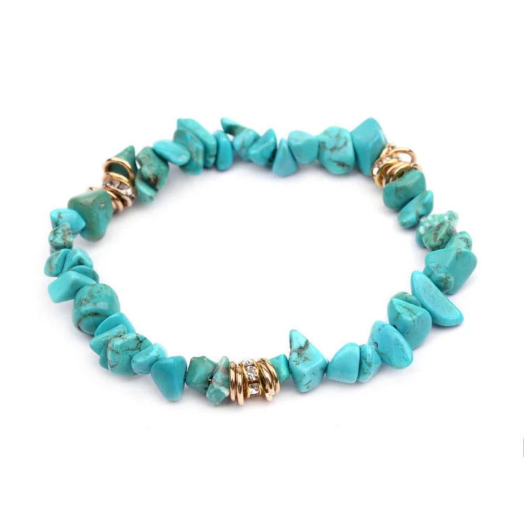 Irregular Stone Crystal Crushed Beads Bracelet