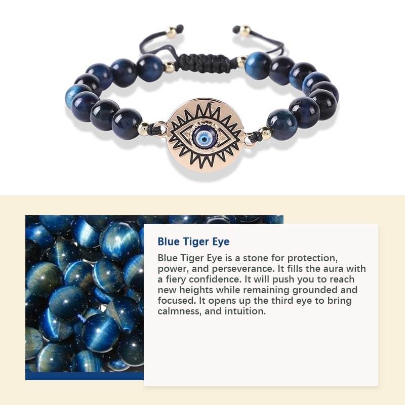 Tiger Eye Evil Eye Protection Bracelet