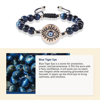 Fee Now: Tiger Eye Evil Eye Protection Bracelet