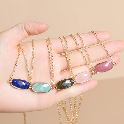 Simple Crystal Healing Gemstone Necklace