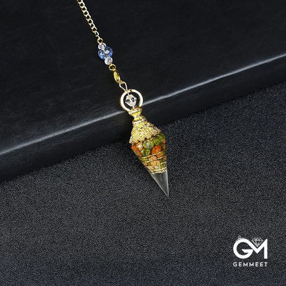 Crystal Resin Hexagonal Pyramid Pendulum