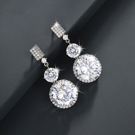 Stylish Retro Full-studded Zircon Ultra-shiny Luxury Earrings