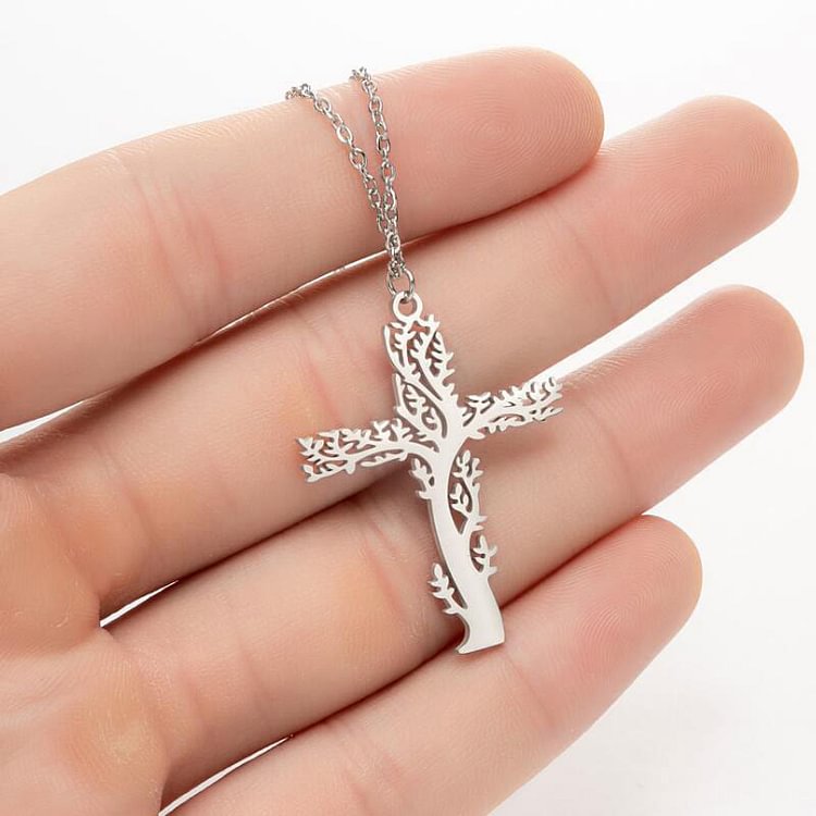 Tree of Life Cross Necklace