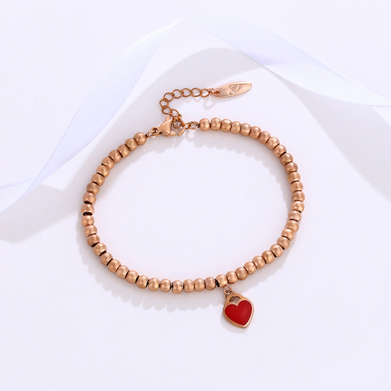 Enamel Color Love Ball Bracelet for Women