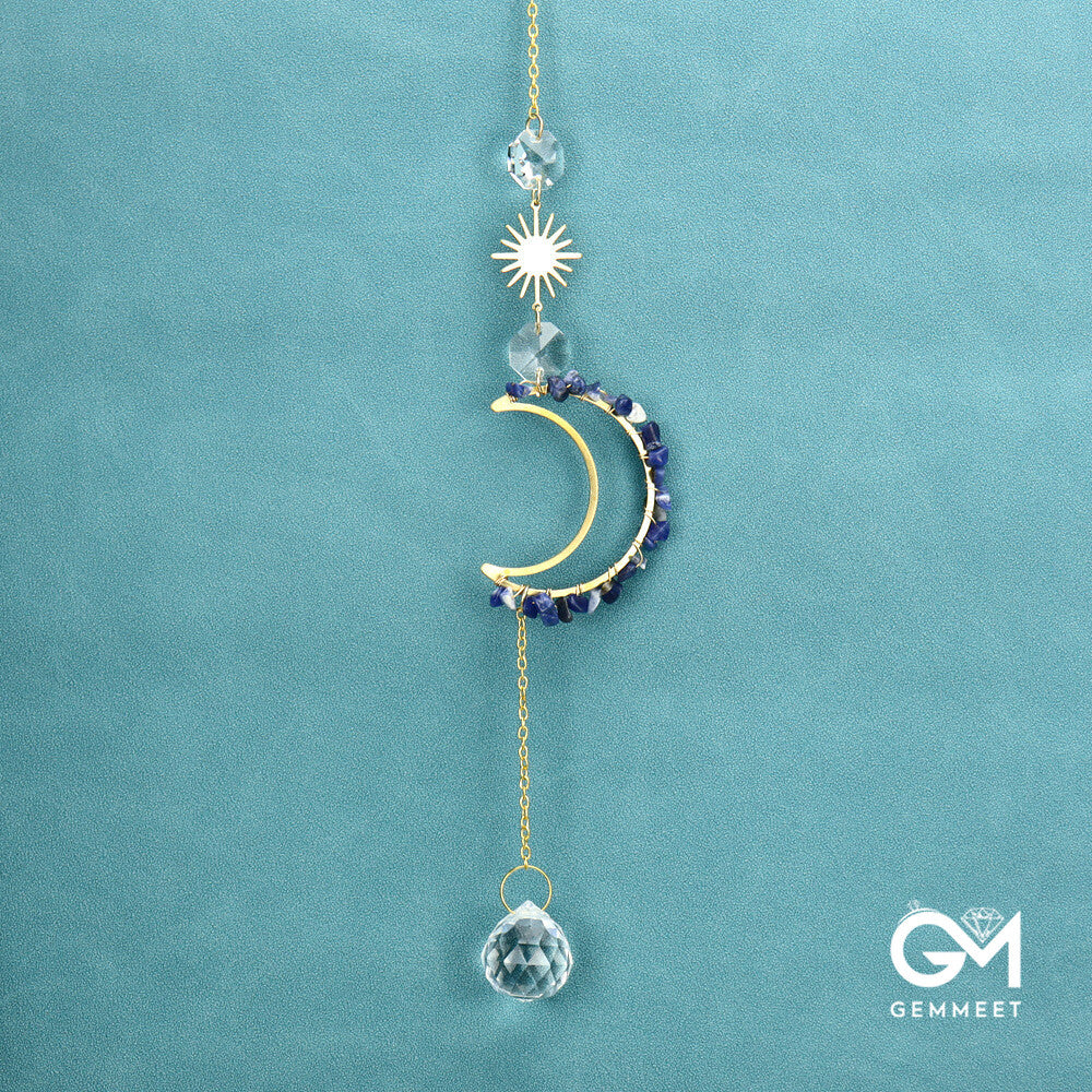 Sun Catcher Moon Sun Crystal Pendant