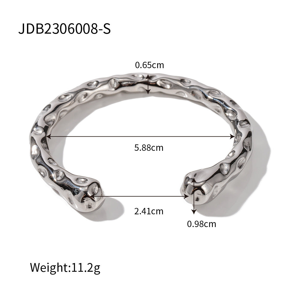 Vintage Stainless Steel Hammer Bracelet