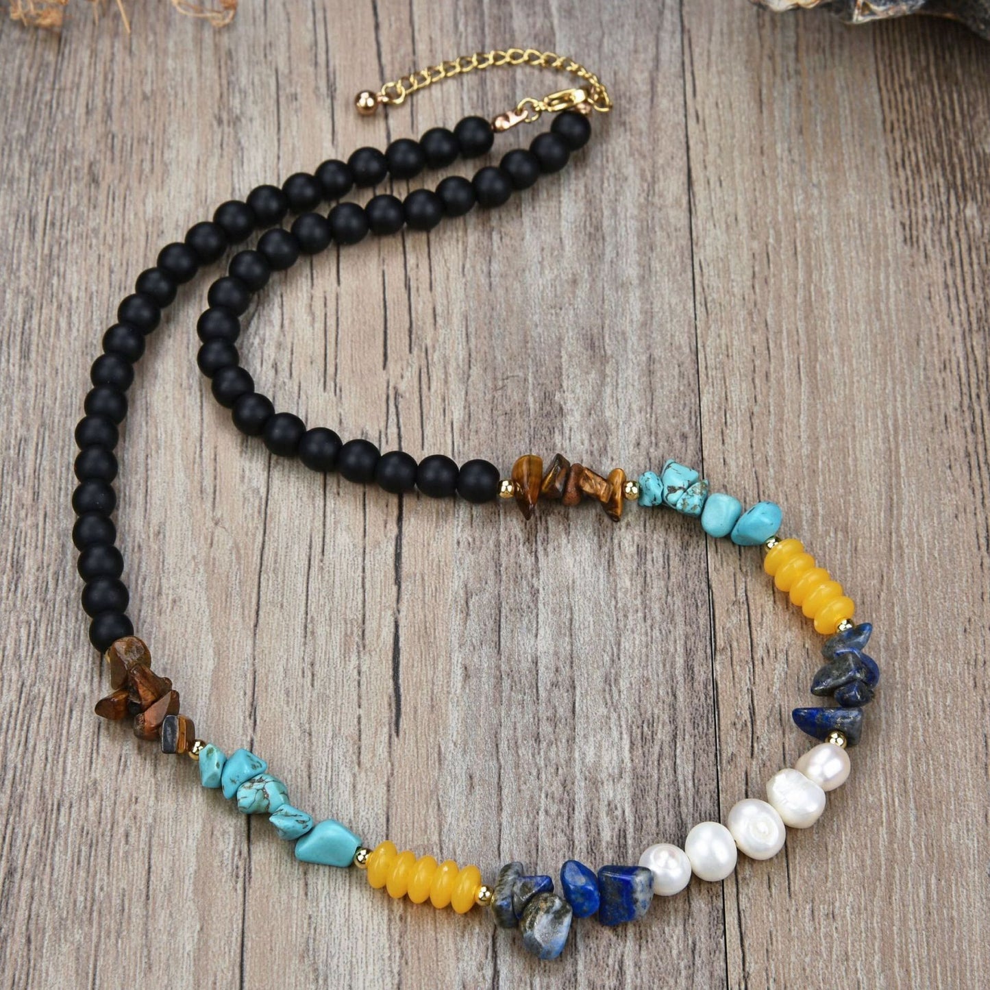 Imitation Beeswax Pearl Coconut Shell Necklace