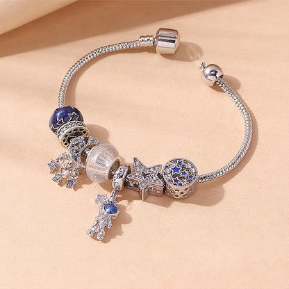 Blue Astronaut Star Moon Bracelet