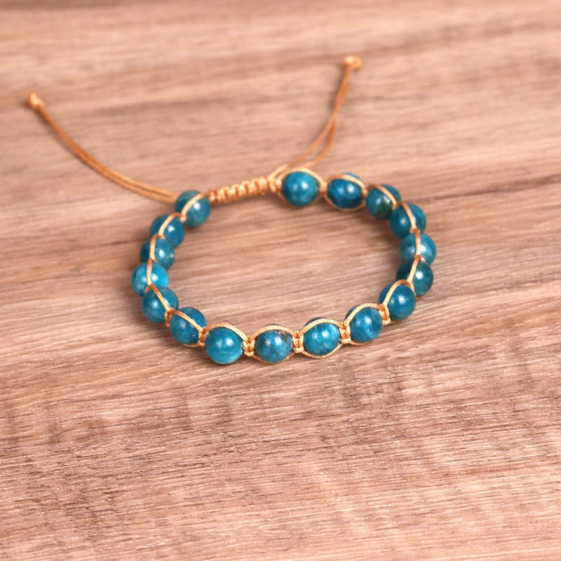 Blue Marble Woven Bracelet