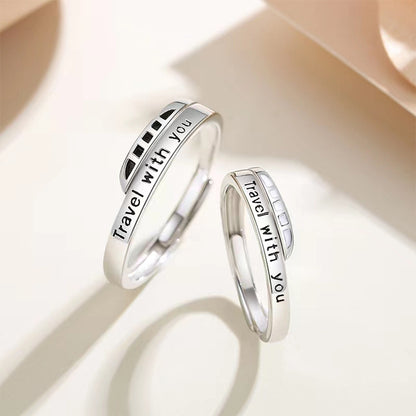 'Travel With You' Travel Platform Couple Ring