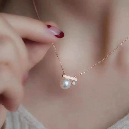 Life is 90% How You React it Pearl Balance Necklace