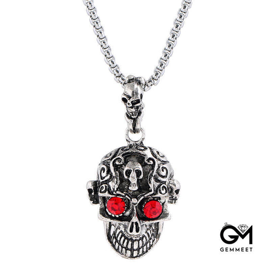 Domineering Simple Alloy Wolf Head Men's Skull Necklace