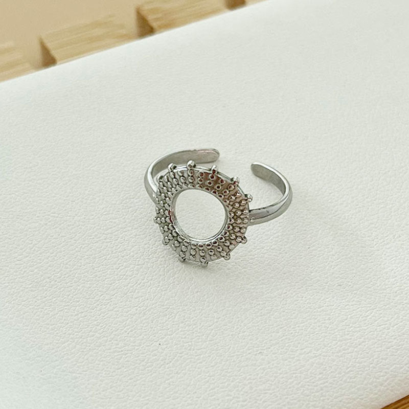 Sunflower Individual Titanium Steel Split Ring