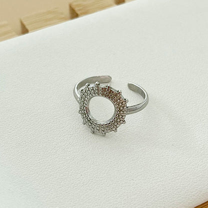 Sunflower Individual Titanium Steel Split Ring