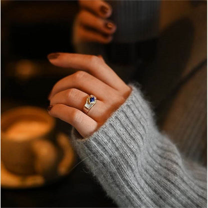 Rhombus Lapis Lazuli Ring