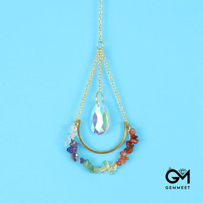 Crystal Moon Water Drop Lighting Pendant