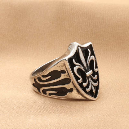 Retro Trendy Men's Sword Totem Pattern Ring