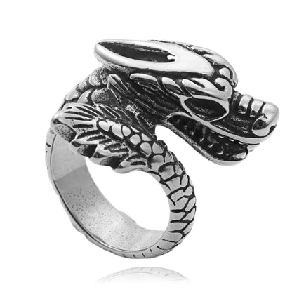 Dragon Head Ring Retro Personality Punk Trendy Man