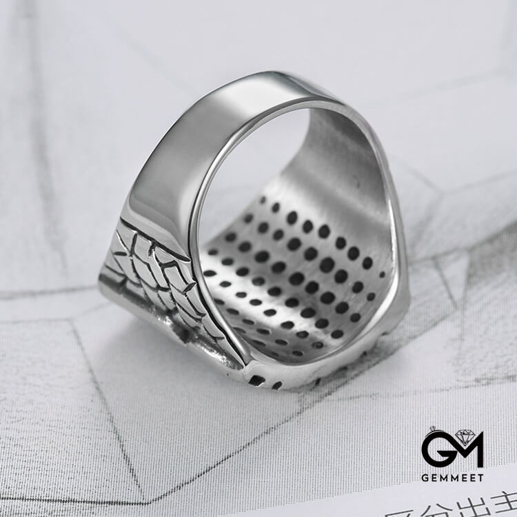 Motorcycle Wind English Stainless Steel Ring