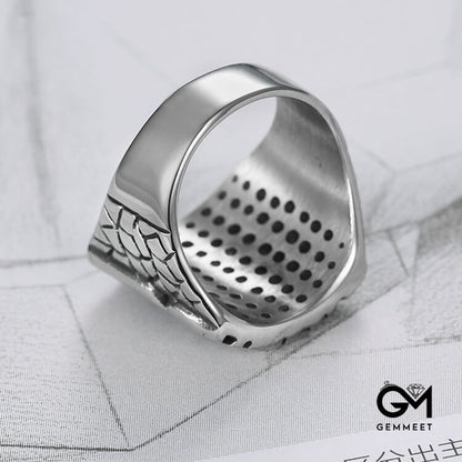 Motorcycle Wind English Stainless Steel Ring