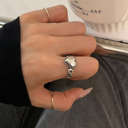 Simple Three-dimensional Love Geometric Chain Adjustable Ring