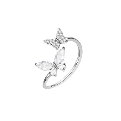 S925 Silver Butterfly Ring Is Gentle and Versatile