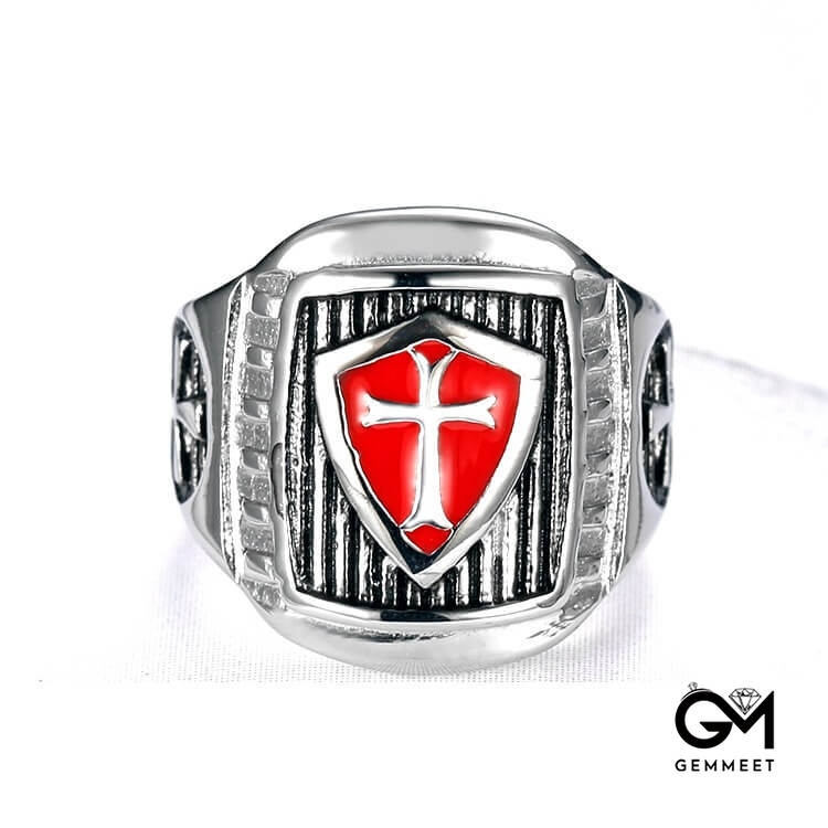 Interblack Cross Masonic Ring