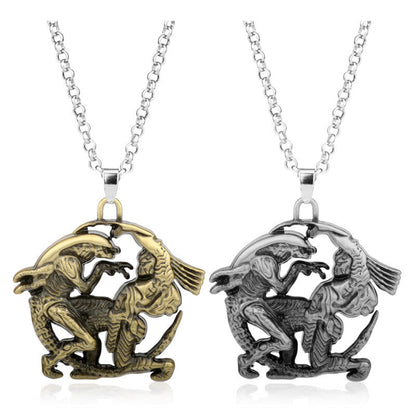 Alloy Aliens Predator Pendant Necklace