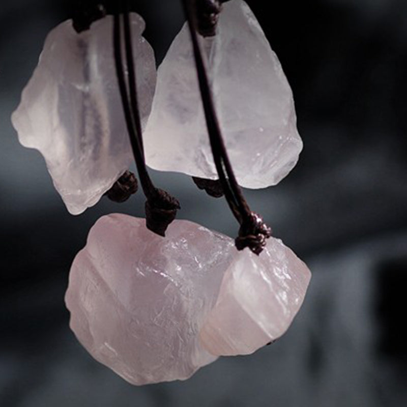 Natural Rose Quartz Gemstone Necklace