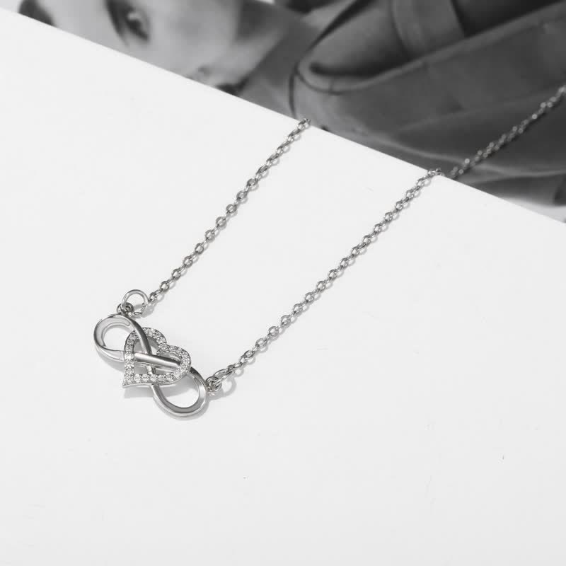 Infinity Heart Gold Plated Zircon Necklace