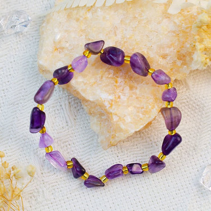 Crystal Gravel Handmade Amethyst Bracelet